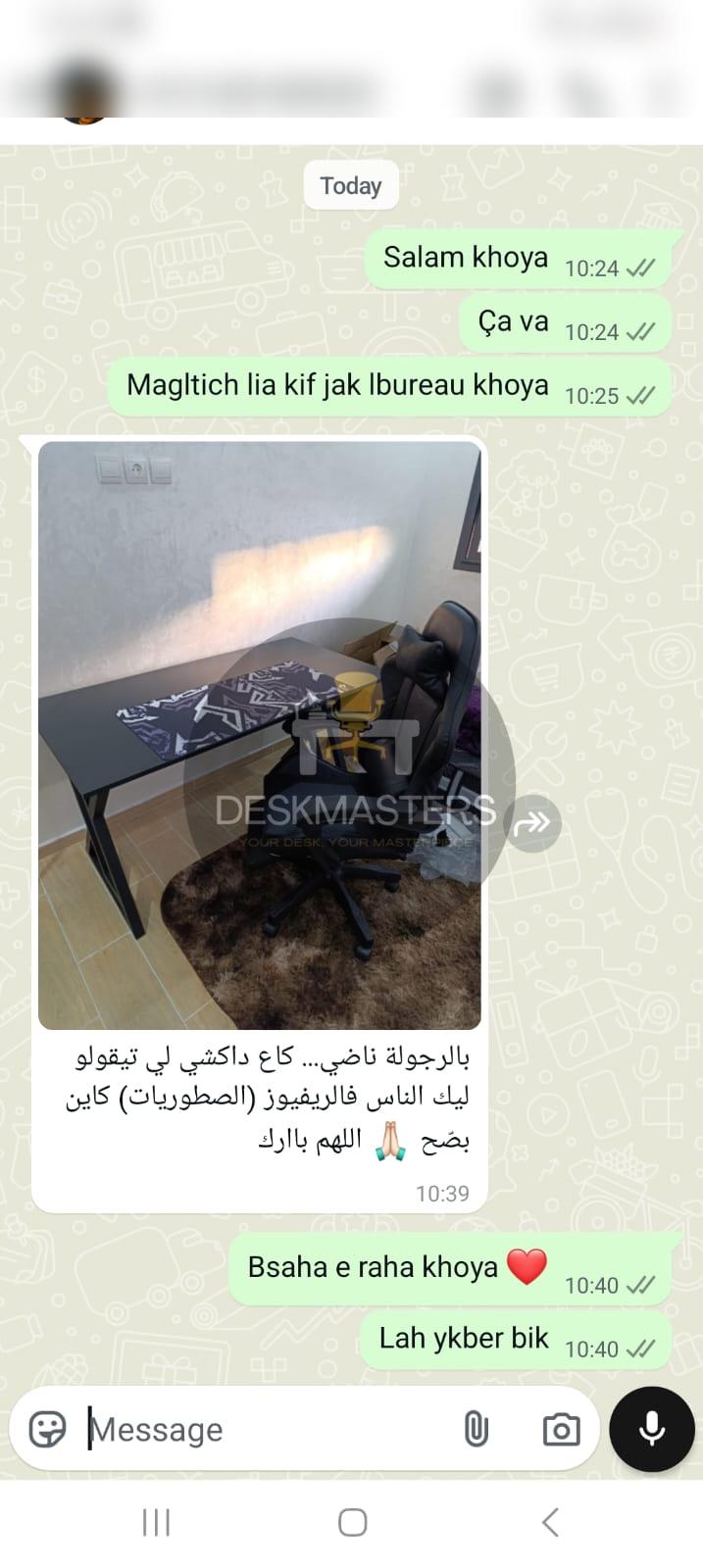 Avis client DesksMaster